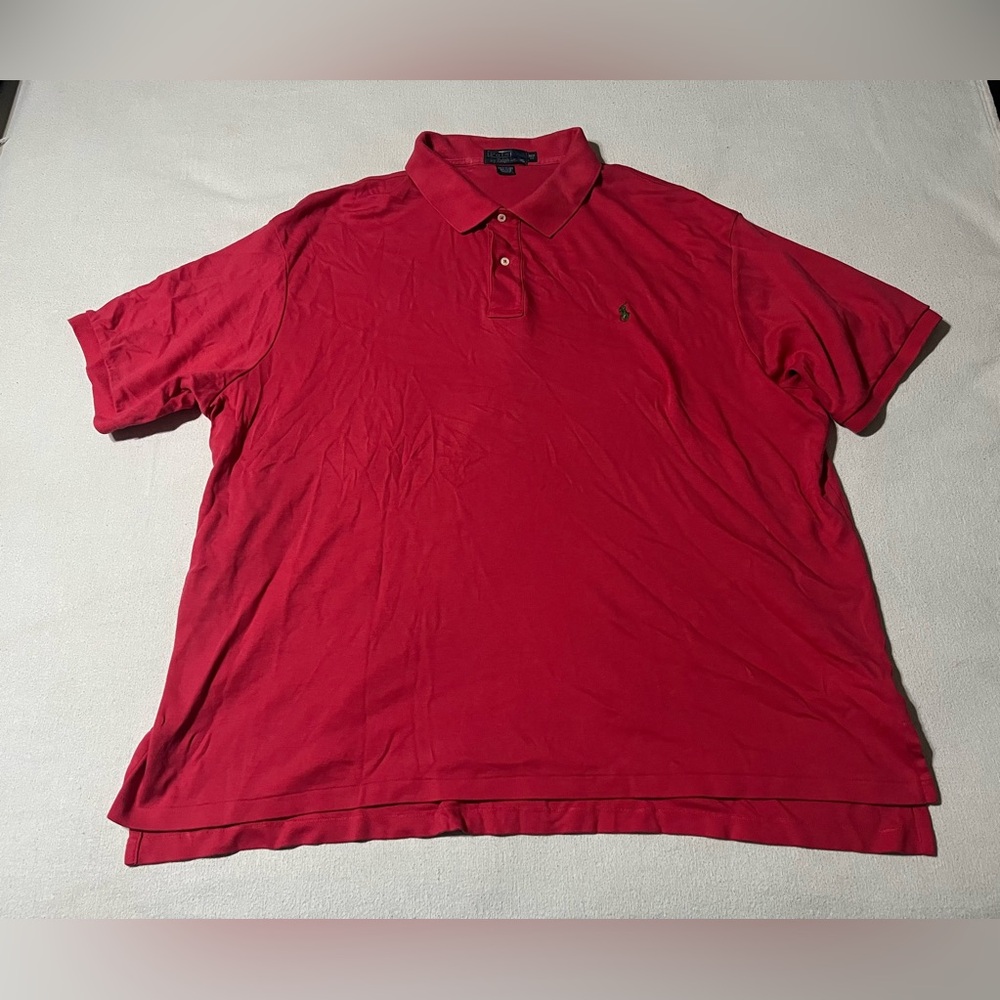 Polo Ralph Lauren Mens‎ 3XB Red Short Sleeve 100% Cotton Polo